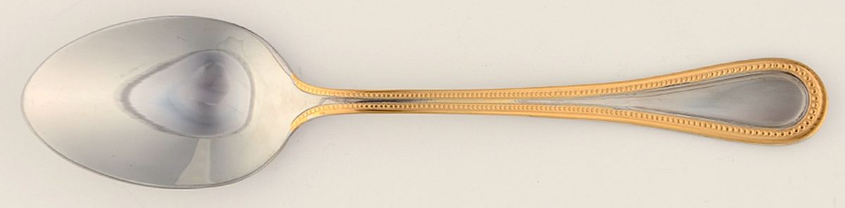 Continental Gold Bead (Stainless, Gold Accent) Teaspoon by Wallace Silver-1
