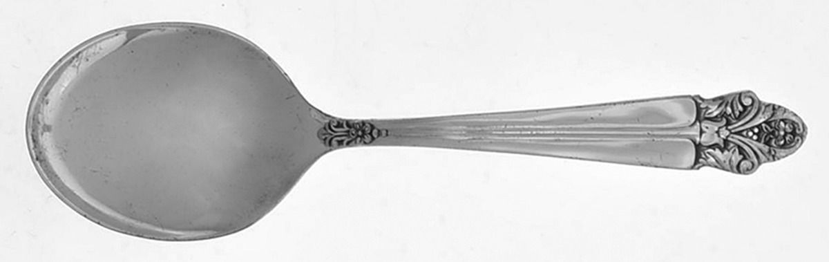 WOX1 (Sterling) Straight Handle Baby Spoon by Wolfenden Silver Co-1