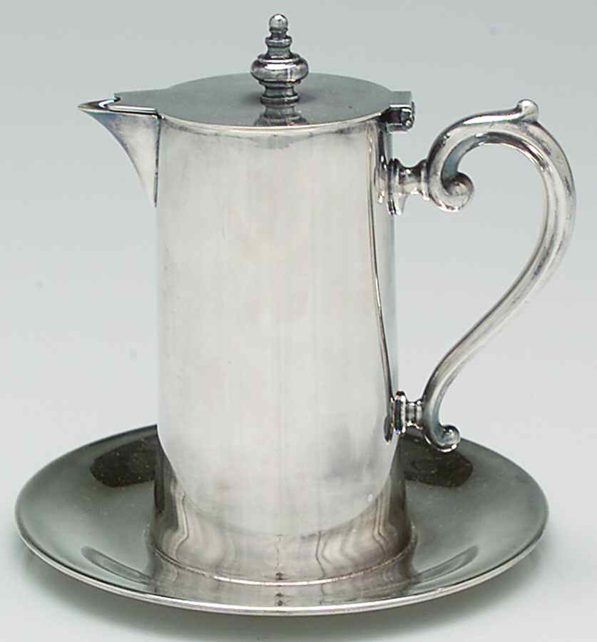 617 (Silverplate, Hollowware) Syrup Pitcher with Attached Underplate by Wallace Silver-1