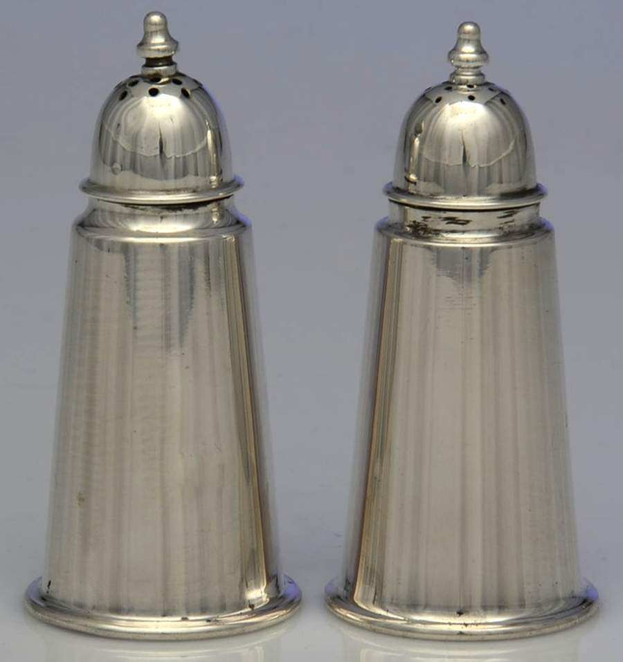 124-5 (Sterling, Hollowware) Salt & Pepper Set by Wallace Silver-1