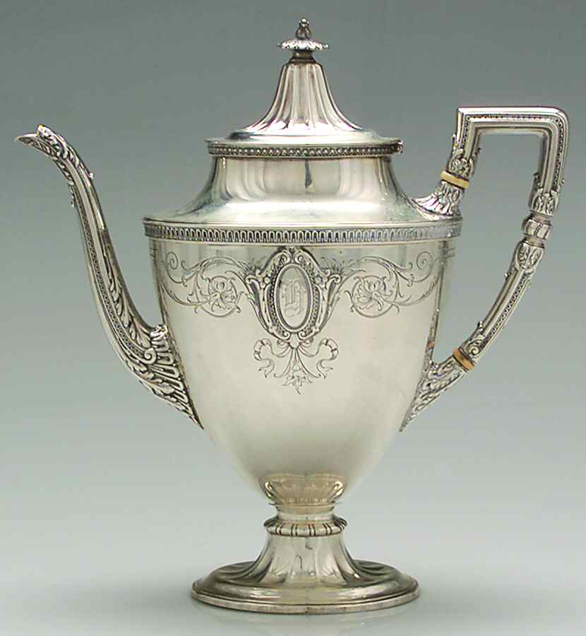 3700-2 (Sterling, Hollowware) Coffee Pot by Wallace Silver-1