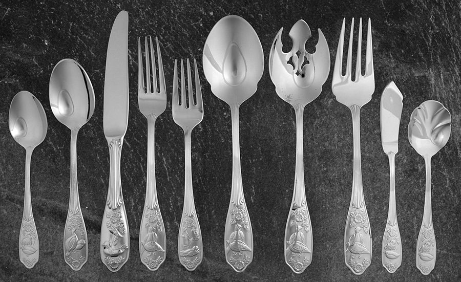 Woodland (Stainless) 45 Piece Starter Set by Spode Silver-1