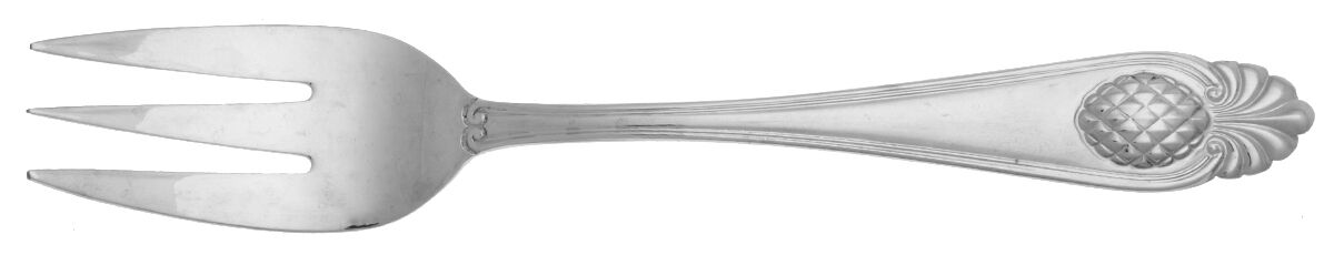 Charleston Pineapple (Stainless) Large Solid Cold Meat Serving Fork by William Roberts Silv-1