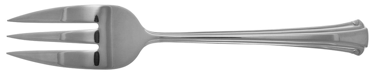 American Scroll (Stainless) Medium Solid Cold Meat Serving Fork by William Roberts Silv-1