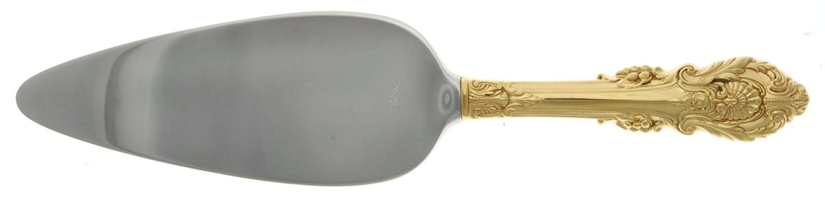Golden Sir Christopher (Strlng, Gold) Pie Server with Stainless Blade by Wallace Silver-1