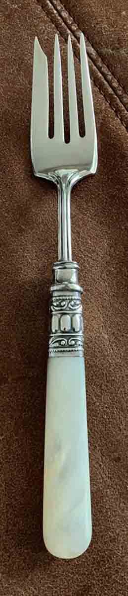 Pearl Handle Flatware 2 (Sterling) Pearl Handle Individual Dessert Fork by World Brand-1