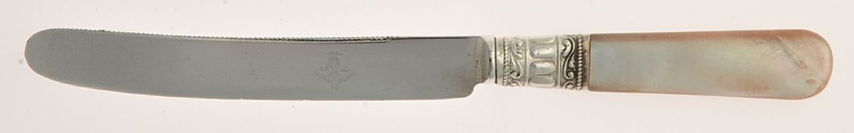 Pearl Handle Flatware 2 (Sterling) Individual Pearl Handle Orange Knife by World Brand-1