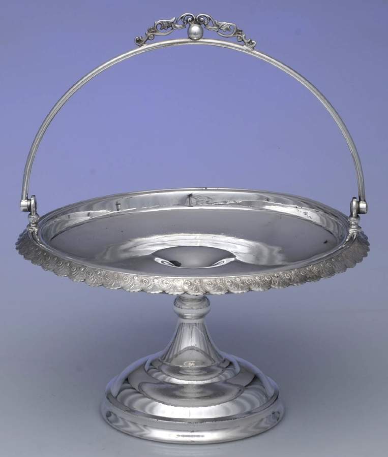 Silverplate Hollowware 9" Diameter Handled Pedestal Cake Stand by Wilcox Silverplate-1
