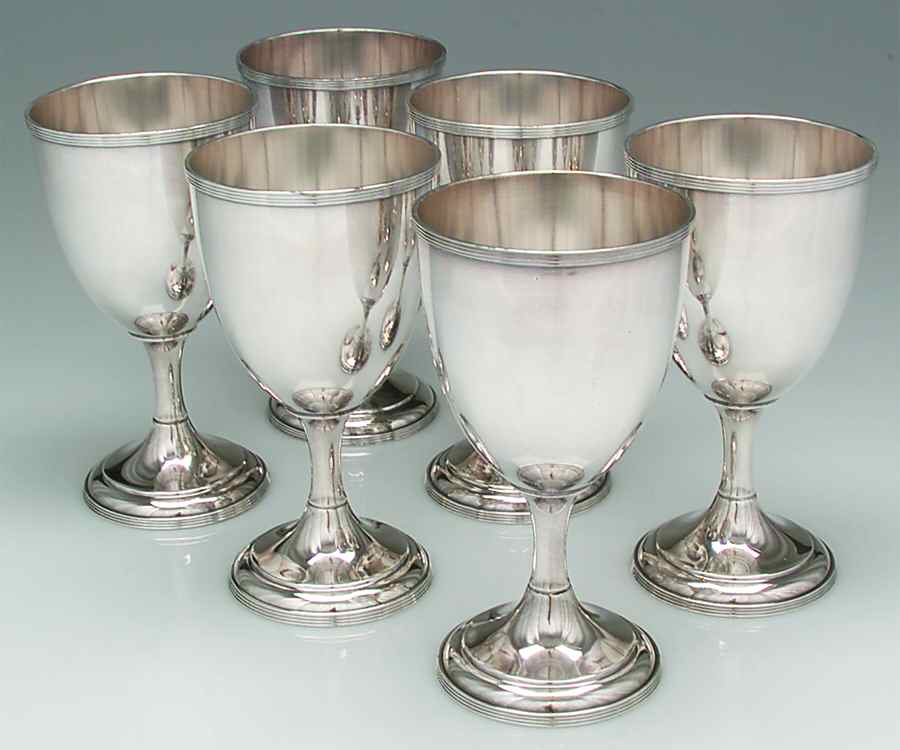 3415N (Silverplate, Hollowware) Water Goblet - Set of 6 by Wallace Silver-1