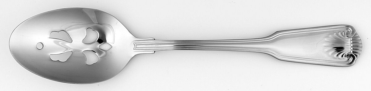 Royal Shell (Stainless) Pierced Tablespoon (Serving Spoon) by Wallace Silver-1