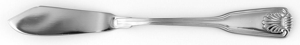 Royal Shell (Stainless) Flat Handle Master Butter Knife by Wallace Silver-1