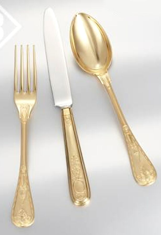 Grand Vermeil-Gold Vermeil (Sterling, 2007) Fork by Wiener Silberschmiede Werkstatte-1