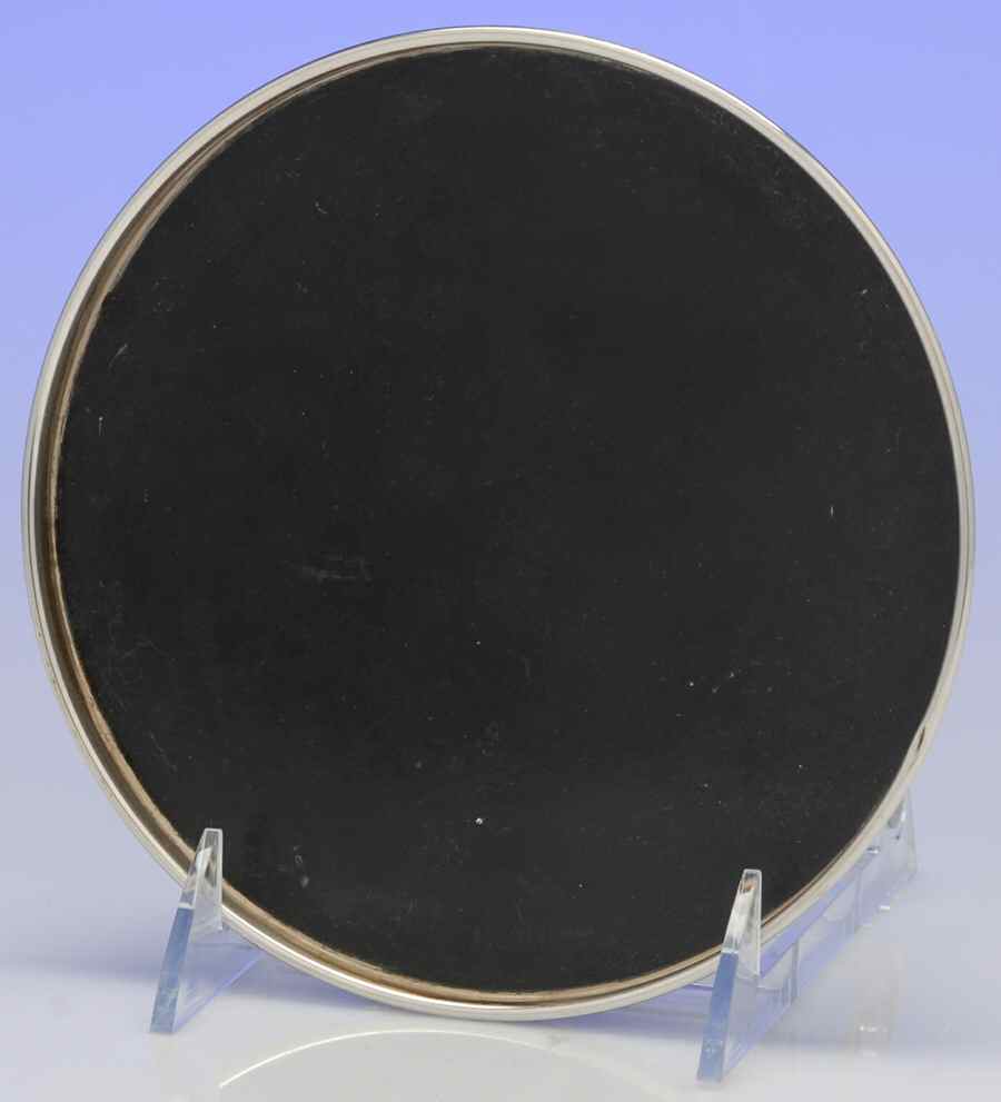 20 (Sterling, Hollowware) 6" Cordial Tray with Lucite Center & Sterling Band by Web Silver-1
