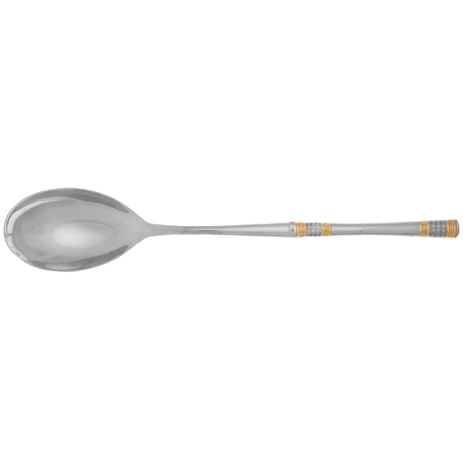 Golden Corsica (Stainless, Gold Accents) Dressing Spoon with Stainless Bowl HC by Wallace Silver-1