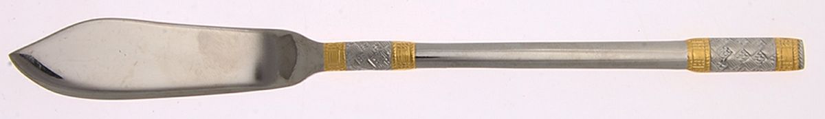 Golden Corsica (Stainless, Gold Accents) Flat Handle Master Butter Knife by Wallace Silver-1