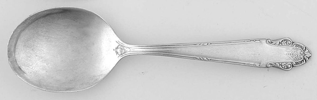 WOX3 (Sterling) Straight Handle Baby Spoon by Wolfenden Silver Co-1