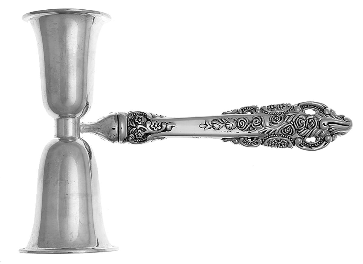 Antique Baroque (Silverplate) Double Jigger with Handle, Silverplate Bowls by Wallace Silver-1