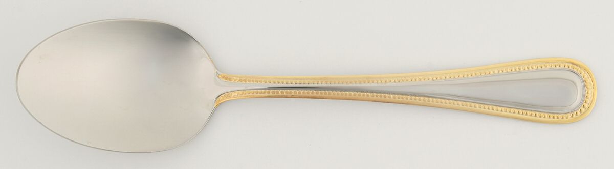 Regal Pearl (Stainless, Gold Accent) Oval Place Soup Spoon by Wallace Silver-1