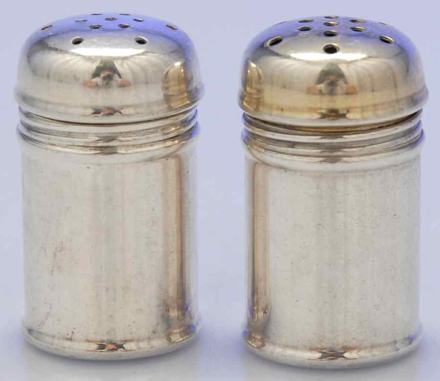 GPS76 (Sterling, Hollowware) Individual Salt and Pepper Set by Watrous-1