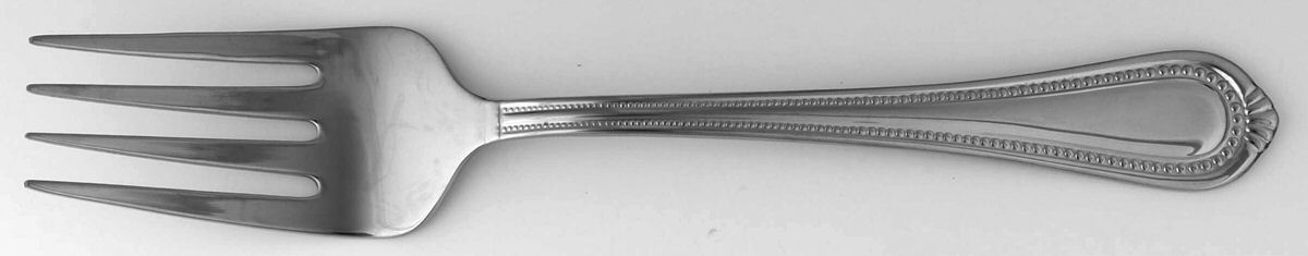 Chatham Bead (Stainless) Large Solid Cold Meat Serving Fork by Wallace Silver-1