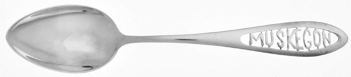 Sterling Souvenir Spoons Muskegon Michigan - No Box by Watson-1