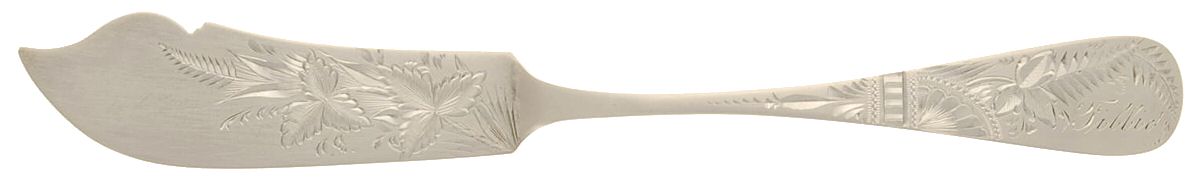 WFS8 (Sterling) Flat Handle Bright Cut Master Butter by William Faber-1