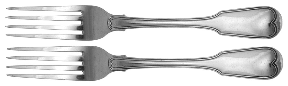 Fiddle (Sterling, 1814) (Set of 2) Fork by William Eley & William Fearn-1