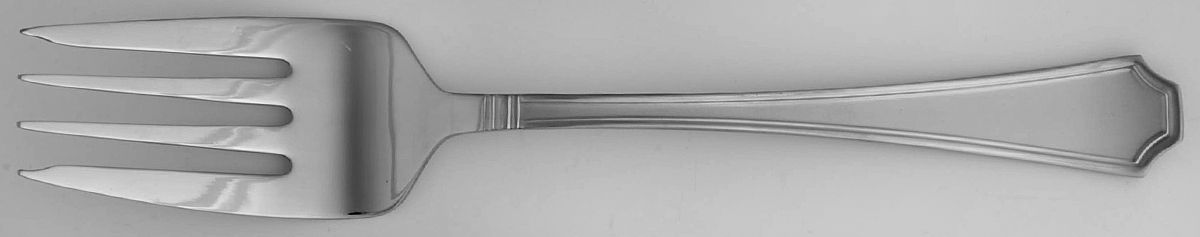 Tatum Frost (Stainless) Medium Solid Cold Meat Serving Fork by Wallace Silver-1