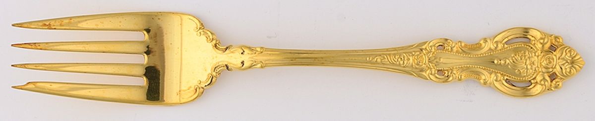 Golden Grand Victorian (Sterling) Individual Salad Fork by Wallace Silver-1