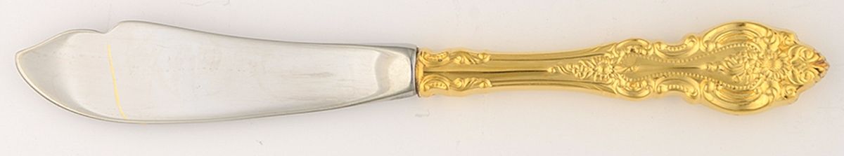 Golden Grand Victorian (Sterling) Hollow Handle Master Butter Knife by Wallace Silver-1