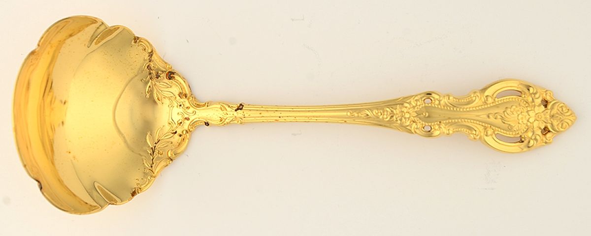 Golden Grand Victorian (Sterling) Solid Gravy Ladle by Wallace Silver-1