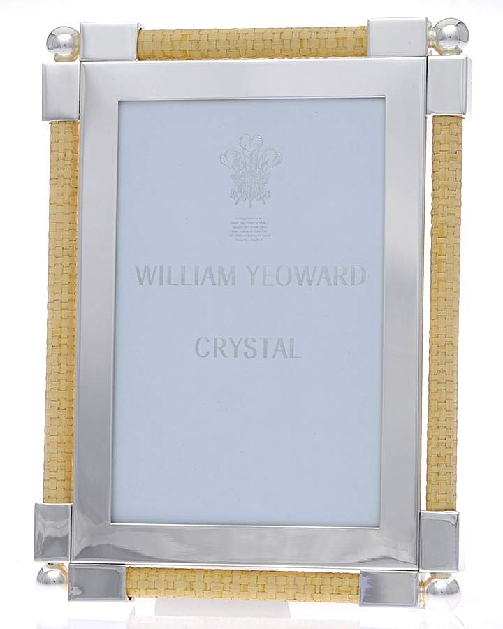 Classic Raffia (Silverplate, Hollowware) Frame-Holds 4" X 6" by William Yeoward-1