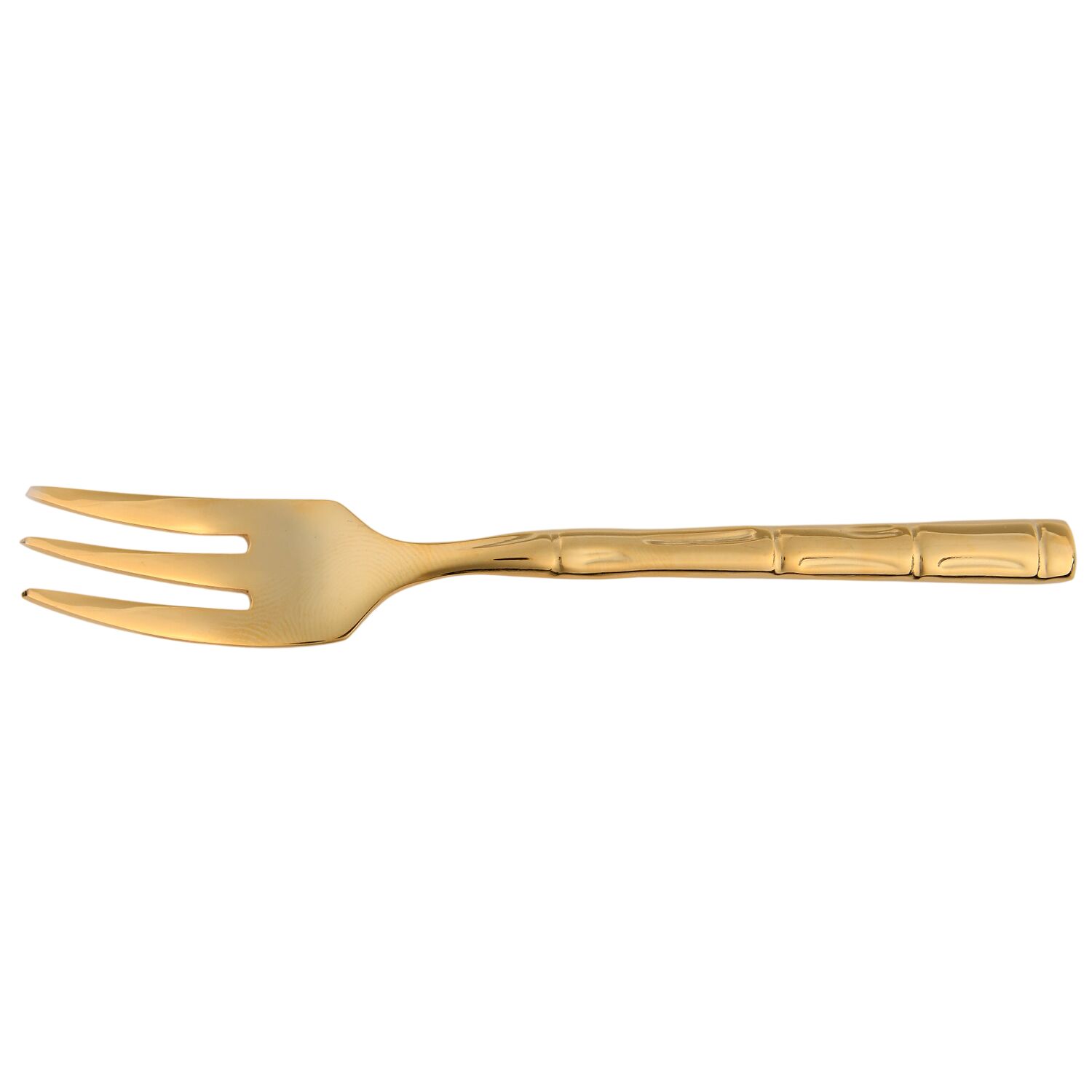 Gold Bamboo (Gold Electroplate) Cocktail/Seafood Fork by Wallace Silver-1