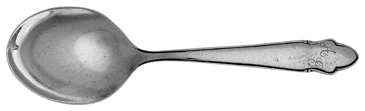 WOX5 (Sterling) Straight Handle Baby Spoon by Wolfenden Silver Co-1