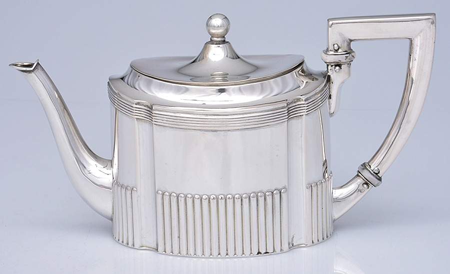 61607 (Sterling, Hollowware) Demi Teapot by Wilhelm Binder-1