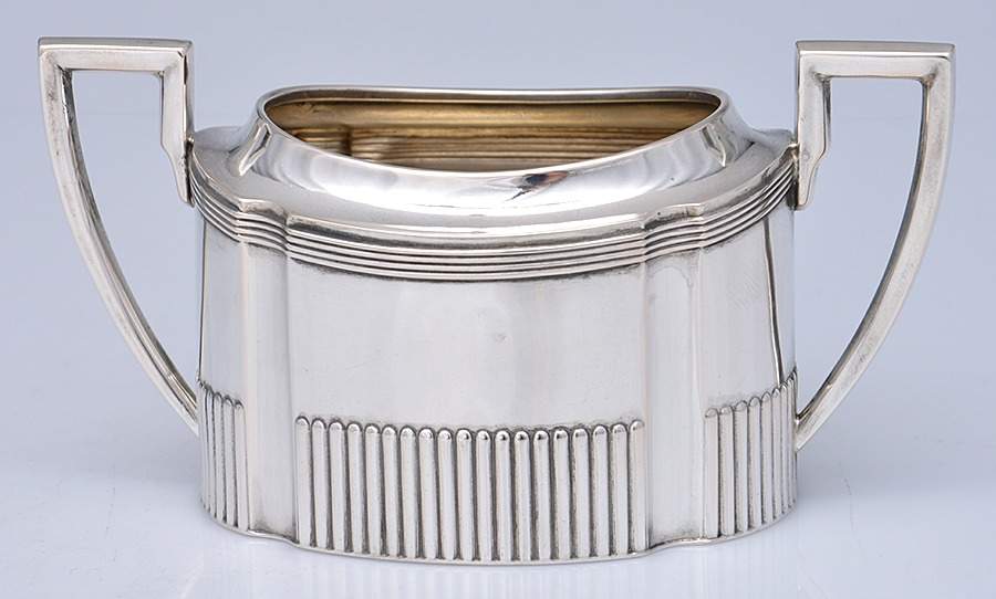 61607 (Sterling, Hollowware) Demi Open Sugar Bowl by Wilhelm Binder-1