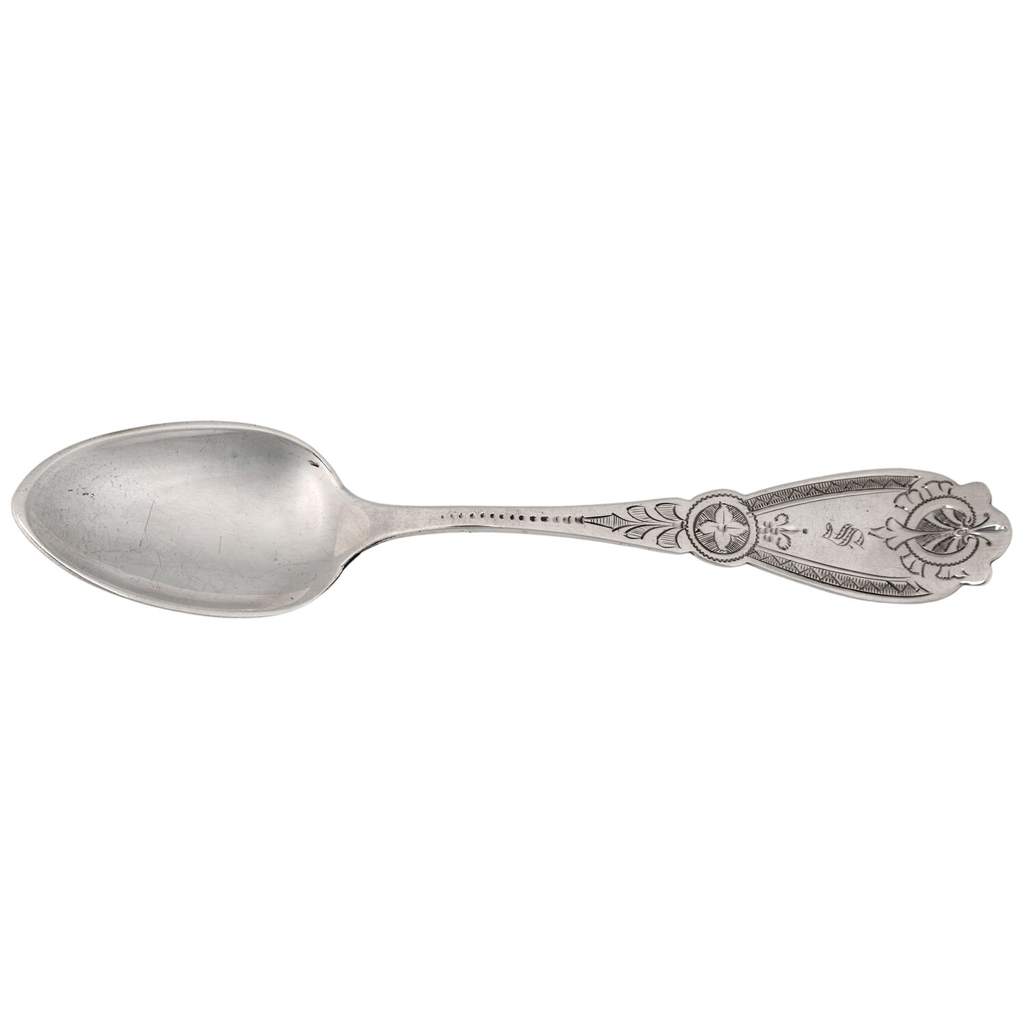 Coin Silver Flatware Teaspoon - Set of 10 by William Faber-4
