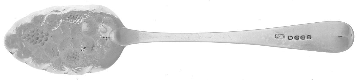WZB2 (Sterling) (Set/2) Solid Berry/Casserole Spoon w/Raised Bowl by William Bateman I-2