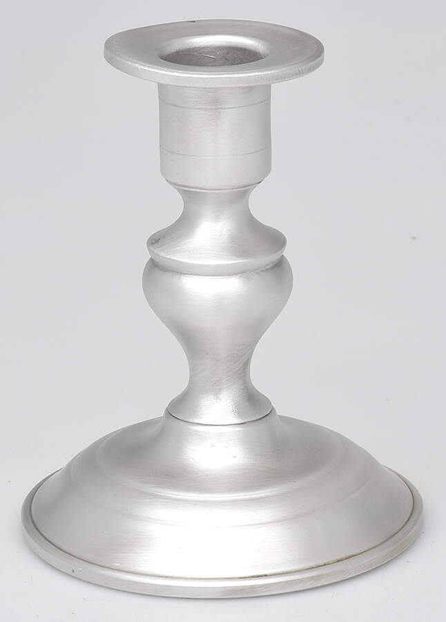 Pewter Candlesticks (Pewter, Hollowware) 5" Console Candleholder by Woodbury Pewterers-1