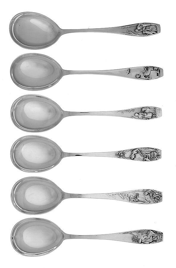 W7G1  Ice Cream Spoon - Set of 6 by C.W. Wilcke & Gierth-1