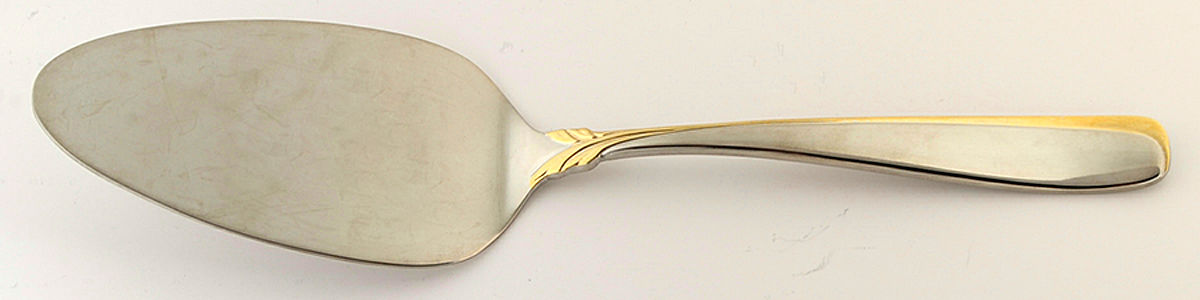 Affair-Gold (Stainless, Gold Accent) All Stainless Pie Server by Yamazaki-1