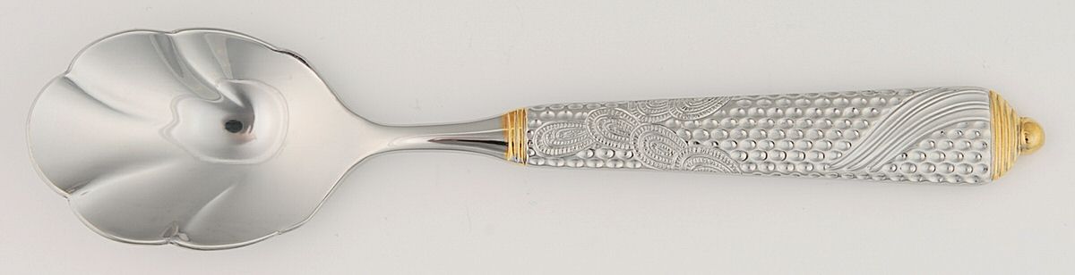 Byzantine (Stainless-Gold Accent) Sugar Shell Spoon by Yamazaki-1