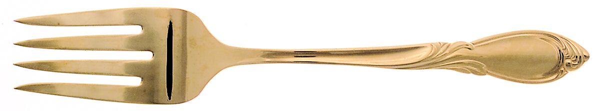 Cache-24k (Gold Electroplate) Large Solid Cold Meat Serving Fork by Yamazaki-1