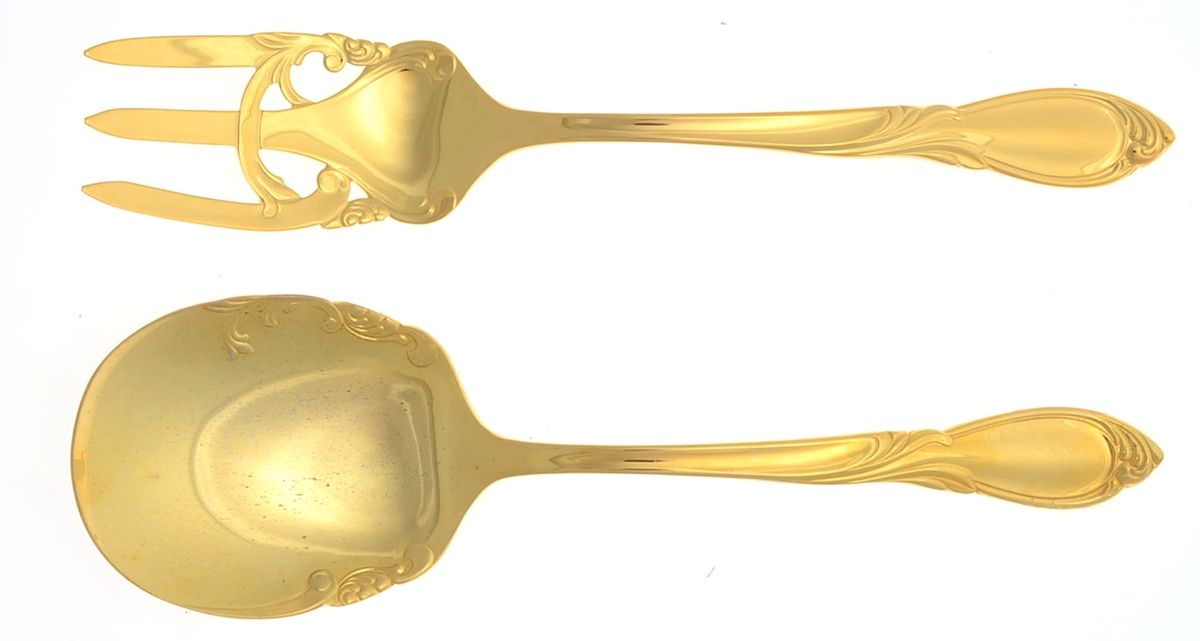 Cache-24k (Gold Electroplate) Solid Serving Set by Yamazaki-1