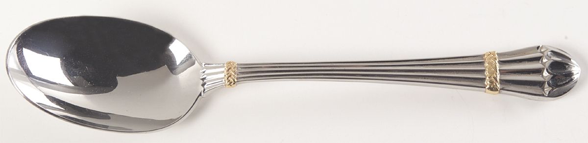 Carouselle-Gold (Stainless, Gold Accent) Place/Oval Soup Spoon by Yamazaki-1