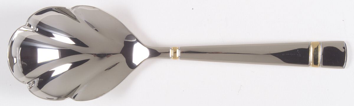 Chelsea-Gold Accent (Stainless, Glossy) Solid Serving Spoon by Yamazaki-1
