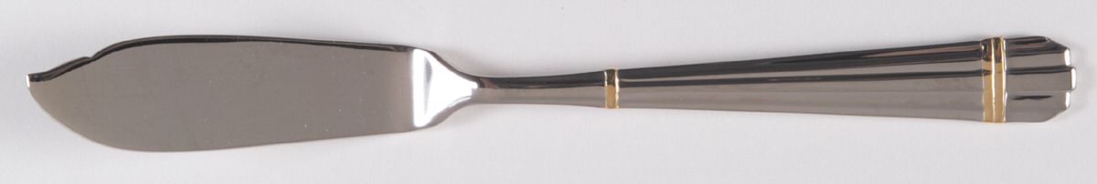 Stanford (Stainless, Gold Accent) Flat Handle Master Butter Knife by Yamazaki-1