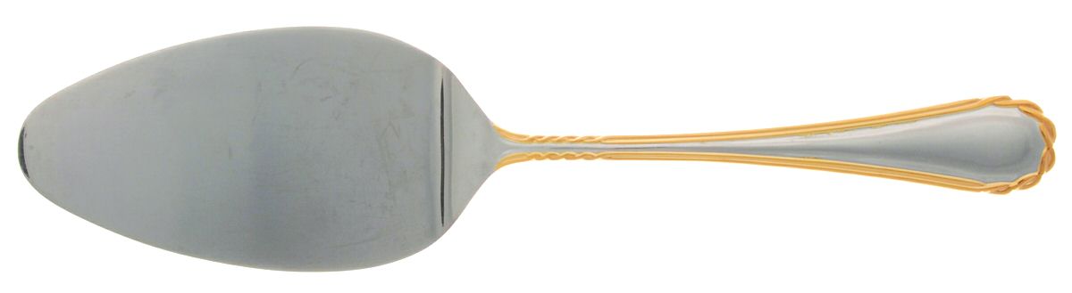 Tasha (Stainless, Gold Accent) Solid Pastry Server by Yamazaki-1