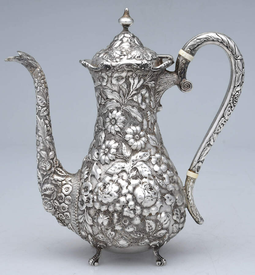 Repousse (Sterling, Hollowware) Mini Coffee Pot by AG Schultz-1