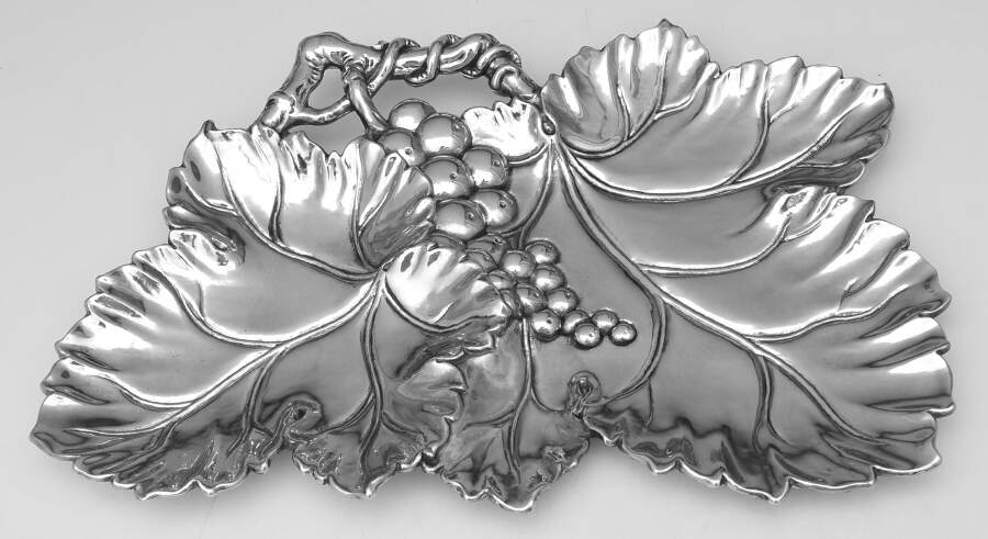 Grape (Aluminum, Hollowware) 2 Part Relish by Arthur Court-1